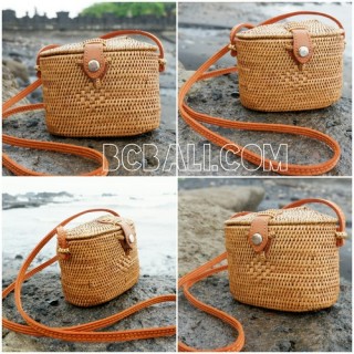 hand woven ata grass rattan balinese bags handmade small